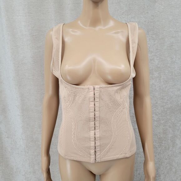 Nude/ Tan Underbust Shapewear with Front Closure Plus Size 2X - Picture 3 of 16